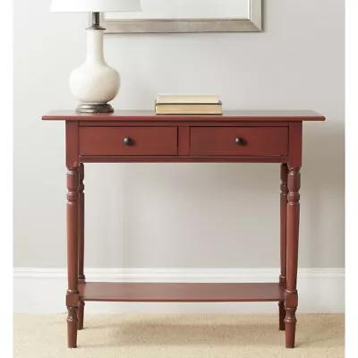 SAFAVIEH Rosemary 2-Drawer Console Table | Red | • $131.99