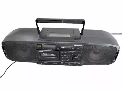 Panasonic RX-DS20 Boombox CD Radio Cassette Player Vintage Black • $40