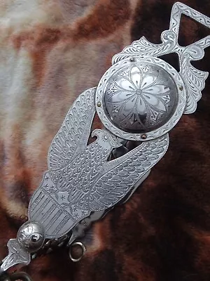 Amazing Collectible Vintage Silver El Gato 5  Eagle And Shield Bit • $675