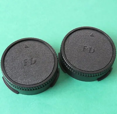 2 X Rear Lens Dust Protector Cap Cover For Canon FD Lenses • £4.54