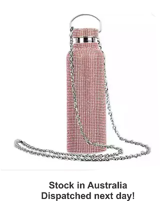 $49.95 • Buy Bling Rhinestone Diamond Stainless Thermos & Chain Bottle Free Mothers Day Wrap
