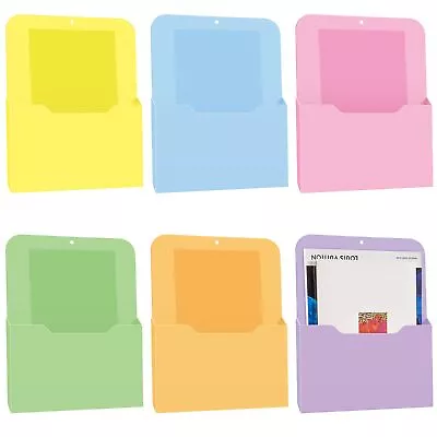 6 Pcs Magnetic Wall File Organizer Magnetic Wall File Holder Refrigerator Wal... • $31.99