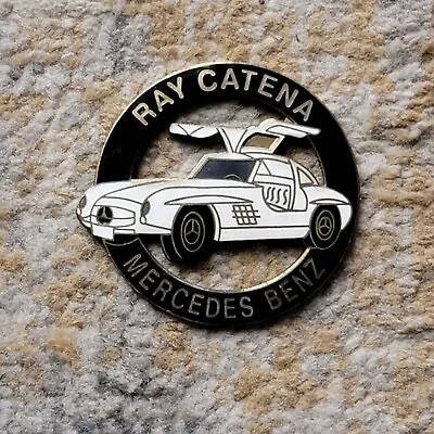 RARE Ray Catena White 300SL Mercedes Benz Dealership Grille Badge Enamel Vintage • $29.99