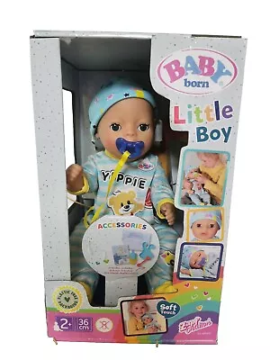 Zapf Creation Baby Born Little Boy 14 3/16in Doll Boy With Accessories • $37.27