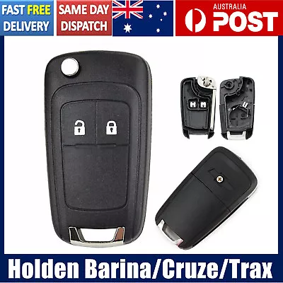 Key Shell Cover For Holden Blank Barina Trax Cruze 2 Button Remote Flip Case Fob • $10.49