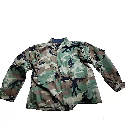 Vintage Army Chemical Protective Suit Jacket Mens L 8415-01-137-1703 Camo • $29.74