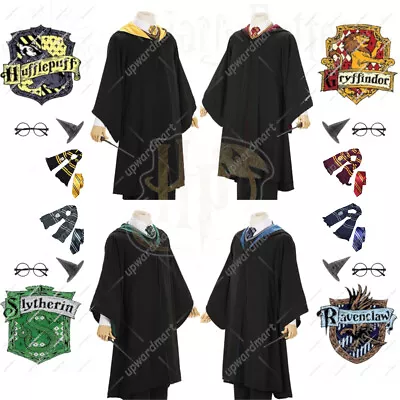 Harry Potter Children Adult Robe Cloak Gryffindor Slytherin Cosplay Costume US • $12.09
