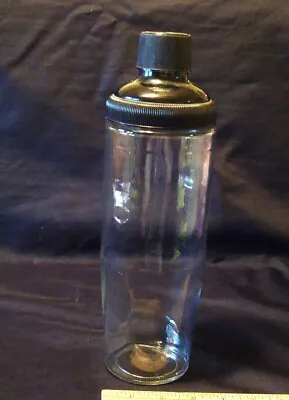 Vintage Crown Martini Cocktail Shaker Bottle By Anchor Hocking • $11