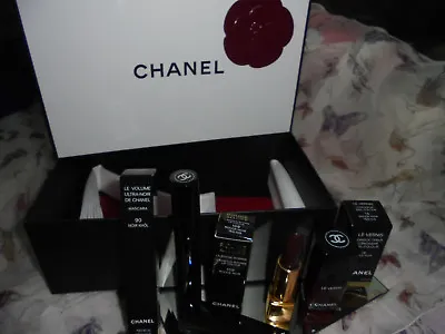 °Chanel Makeup Set Red Black Lipstick + Nail Polish + Mascara + Gift Box • £138.80