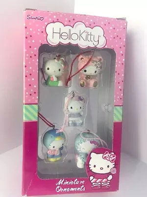 Hello Kitty Miniature Ornaments Set Of 5 NIB • $18.50