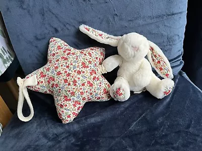 Jellycat Blossom Bunny Rabbit Star Pull Musical Mobile Soft Toy Cute Easter • £10