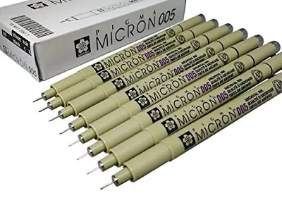 Pigma Micron Pen 005 Black Ink Marker Felt Tip Pen Archival Pigment Ink Fin • $21.54