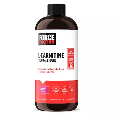 Force Factor L Carnitine Liquid L-Carnitine 3000 Mg 32 Servings • $24.99