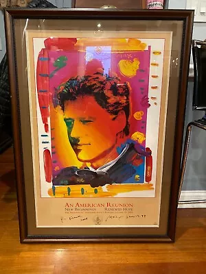 Signed Peter Max Bill Clinton Inaugural An American Reunion I Poster SIGNED • $499