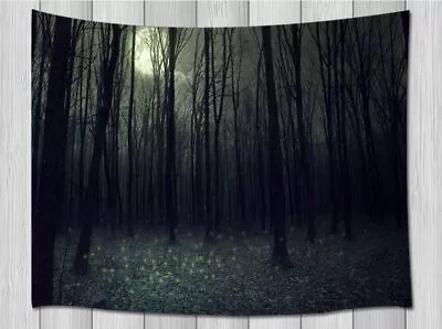 Scary Forest Gothic Home Decor Wall Art Poster Tapestry Wall Hanging Fabric • $26.40