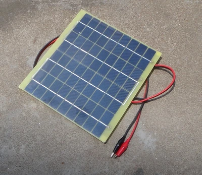 $21.99 • Buy Poartable Solar Panel Charger 5W 18V Car Battery 12V Recharge Alligator Clips