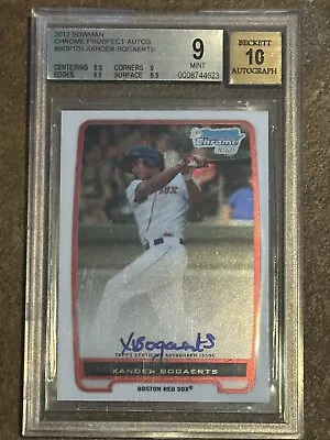 2012 Bowman Chrome Prospects Xander Bogaerts Autograph RC BGS 9/10 • $79.99