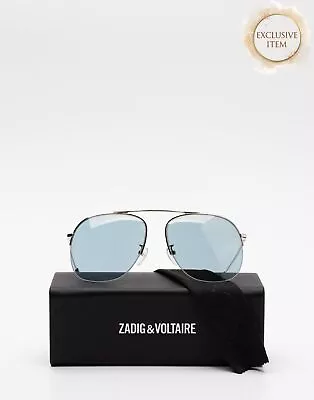 RRP€179 ZADIG&VOLTAIRE SVZ148 Pilot Sunglasses Lightweight Tinted Lenses • $33.30