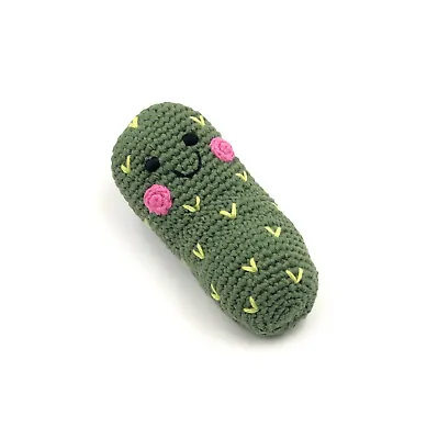£8 • Buy Pebble Friendly Pickle Rattle | Handmade Knit Toy | Toddler Or Baby Gift | 