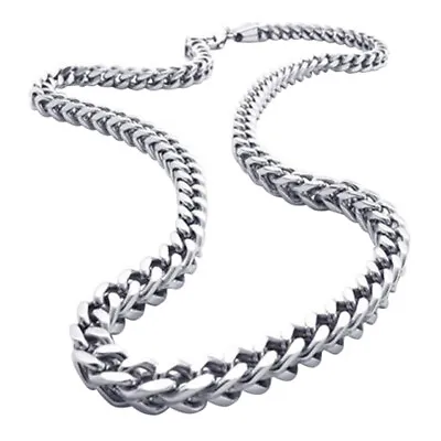 Punk Men's Stainless Steel Square Curb Curban Link Chain Necklace Silver 22'' • $14.99