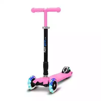 Scooter Kids 3 Wheels Ages From 5 LED Kids Push Scooter Folding Adjustable Pink • £91.99
