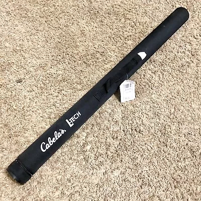Cabela’s L-Tech Salt Water Fly Fishing Rod Tube Carrying Case Holder - Black • $29.95