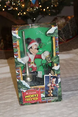 Mr Christmas 1994 Disney Mickey Mouse Lighted Animated Working Tree Topper 14  • $80