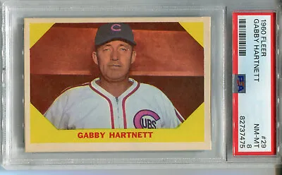 1960 Fleer #29 Gabby Hartnett PSA 8 NM-MT Chicago Cubs • $32.40