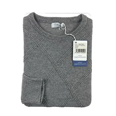 Malo Optimium Gray Knit Wool Cashmere Mens Crewneck Sweater Size M NWT • $119.99