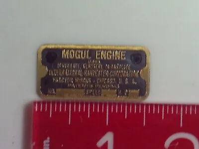 1/4 Scale Model IHC Mogul Tractor Brass Name Plate Tag Nameplate • $12