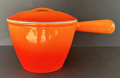 Vintage Le Creuset Flame Orange Fondue Pot Windsor Sauce Pan #2 • $85