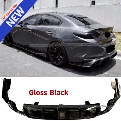 $498.34 • Buy Glossy Black Rear Bumper Diffuser Lip Spoiler Kits Fit For Mazda 3 Axela 20-22