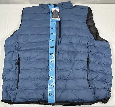 32 Degrees Heat Quilted Puffer Vest Zip Pockets Blue Men's XXXL 3X 3XL NWT • $24.94