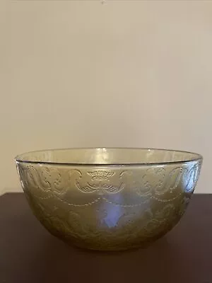 Vtg Federal Glass Madrid Amber Depression Glass 9” X 4” Bowl 1970s • $16.99