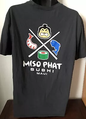 VTG. MISO PHAT SUSHI Maui Employee Workwear Hawaii Men’s Sumo RARE T-Shirt XL • $39.99