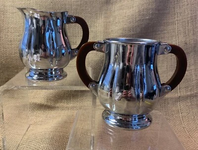$8.50 • Buy Krome Kraft Farber Bros New York Cream & Sugar Bakelite Handles