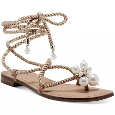 INC Womens Jerzi Rope Embellished Strappy Flat Sandals Shoes BHFO 9410 • $9.99