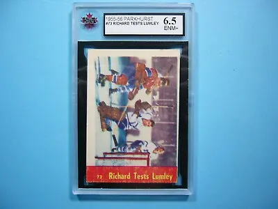 1955/56 Parkhurst Nhl Hockey Card #73 Maurice Richard Ia Ksa 6.5 Ex/nm+ Parkie • $329.99