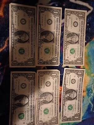 $1  STAR NOTE One Dollar Bill 2013 And 2017 LOT OF 6 • $11.99