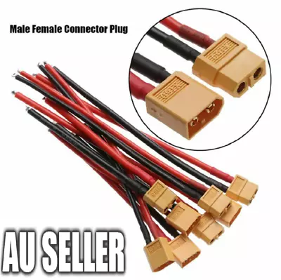 XT60 Male & Female W/ 10cm 12AWG RC ESC/Lipo Battery Charging Cable Connector  • $9.99