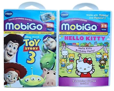 VTech MobiGo Hello Kitty & Toy Story 3 Lot Of 2 Touch Learning System Games NEW  • $8.94