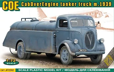 ACE 72592 1:72 COE (CabOverEngine) Tanker Truck M.1939 Model Kit • $21.98