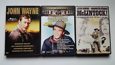 12 Western Movies (3 DVD Lot) John Wayne 'Gabby' Hayes Maureen O'Hara • $7.59