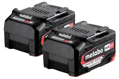 Metabo 18LIPO52X2 18v 5.2Ah Li-ion Slide In Battery 2pk • £129