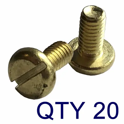 £2.25 • Buy Brass Pan Head Screws - Slotted - M4 / M5 / M6 - Various Lengths - High Quality