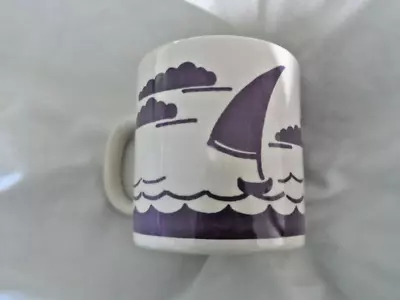 Purple And White Sail Boat Mug • £3.50