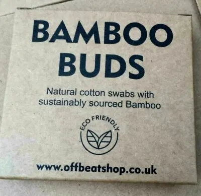 100 X Bamboo Cotton Buds Biodegradable Ear Bud Swabs Buy 10 Pks Get 10 Pks Free • £1.90