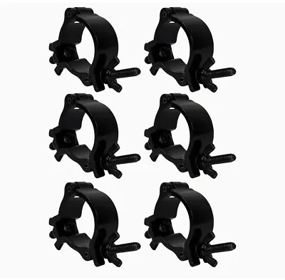 6PCS Stage Par Light Clamps Hooks O Clamp 2Inch Aluminum Truss Load 220lbs Black • $24