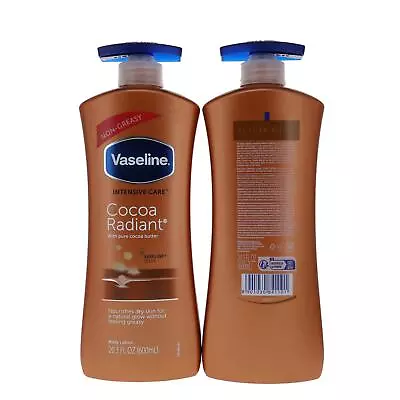 Vaseline Intensive Care Cocoa Radiant 600ml Body Lotion For Dry Skin • £5.77