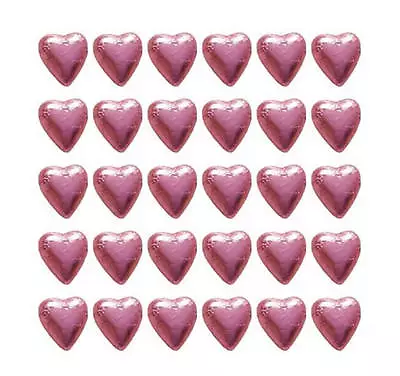 100 Chocolate Hearts Rose Pink-Made With Cadbury Milk Chocolate-Bulk Discount  • $21.90